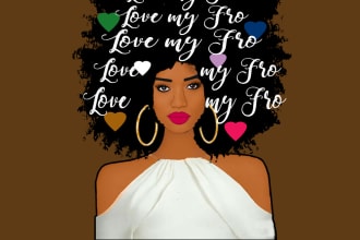 do elegant african american character design