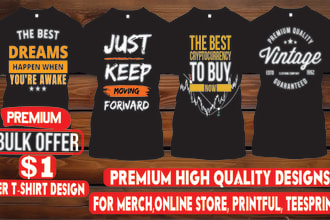 do bulk t shirt designs for merch and printful