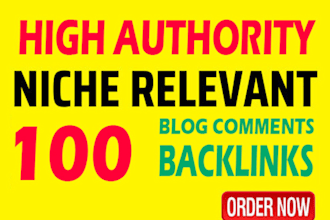 do 100 niche relevant SEO manual backlinks