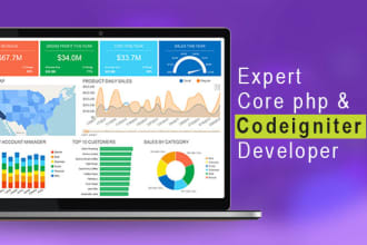build a custom web application in core PHP or codeigniter