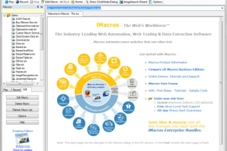 write imacros or python scripts for web automation and data scraping