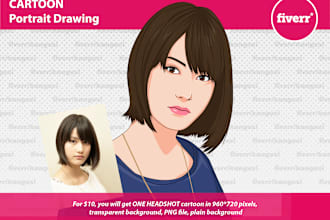draw cartoon portrait illustration from photo