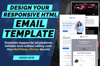 design HTML responsive table based email template