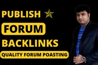do 30 high forum posting backlinks manually