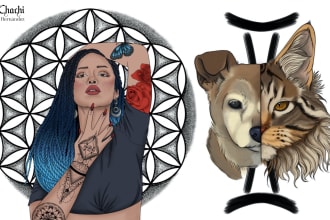 create a custom and unique tattoo design in any style