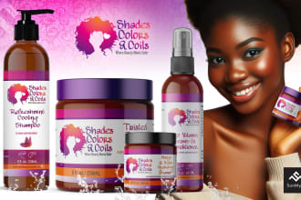 create premium hair cosmetic packaging and sticker labels