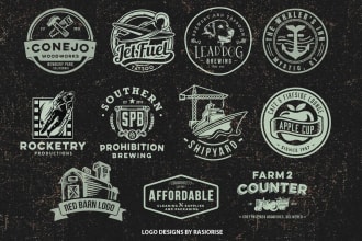 create emblem, badge and vintage logo