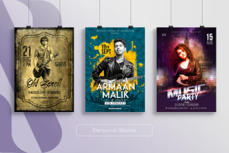 design posters for your business promotion, party, event, ad