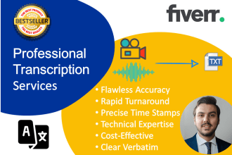 do audio and video to text transcription with timestamps