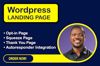 create optin page, squeeze page or landing page in wordpress
