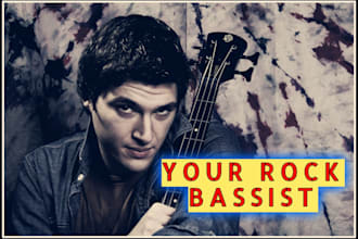 be your rock genre bass guitar for hire
