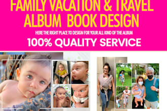 do family vacation and travel photo book design