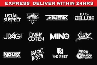do dj typography music band rap producer text urban streetwear brand logo design