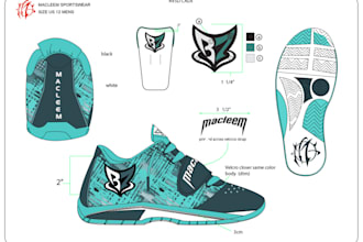make custom shoe designs and sketches for manufacturers