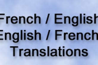 help you to TRANSLATE any text from English to French or vice versa, up to 400 Words