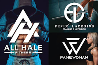 do modern  fitness,gym, warrior, sports and monogram 3d logo