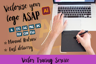 do vector tracing, redraw, convert any logo or image
