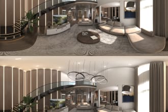 creat 360 VR render with high resolution