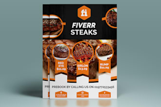 design a professional brochure, flyer, or menu card