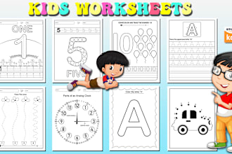 create worksheets and activity book for kids