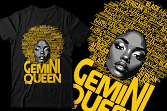 do trendy typography afro t shirt design