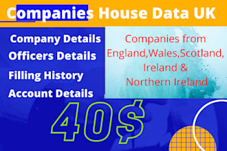 give you companies house data, leads for UK  companies