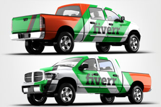 do pickup truck wrap design or any vehicle wrap design