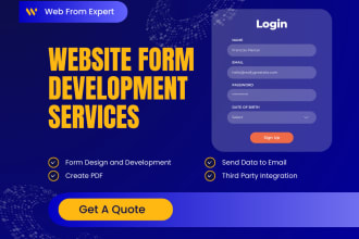 create any web form for your website