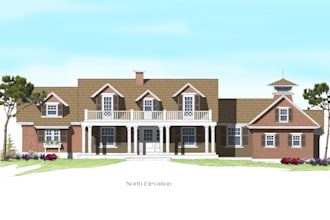 render real estate facade elevation