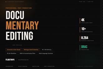 professionally edit your documentary