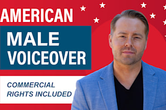record your professional american male voice over