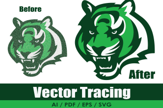 adobe illustrator, vector tracing, ai, eps, svg, pdf