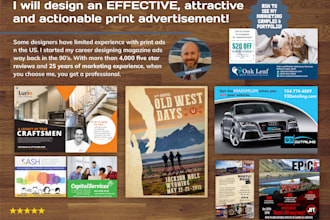 design a great print ad for magazine or newspaper