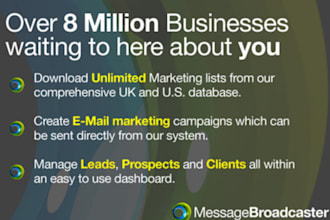 give you 11 Million Businesses where you can download unlimited marketing lists