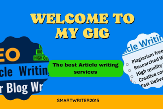 write urgent and high quality articles and blog post