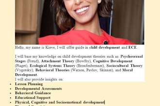 provide expert assistance in child development research