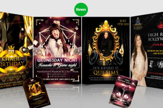 design business, party, dj, christmas, hip hop concert, instagram, event flyer
