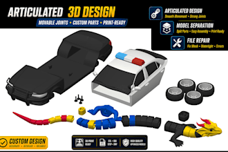 do 3d printing design and repair stl, obj and 3mf files