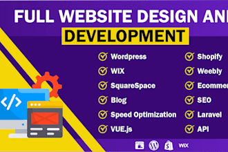 design and develop any kind of website for you