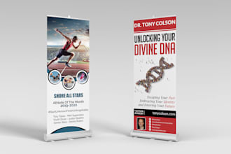 design medical web banner, rollup banner, billboard and sign