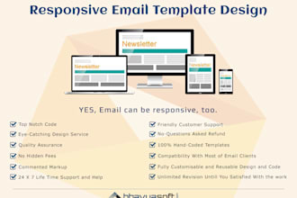 design a responsive HTML email template or newsletter