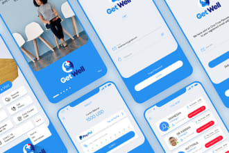 design interactive mobile app UI UX android and iphone