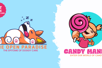 design a modern cartoon, mascot business logo