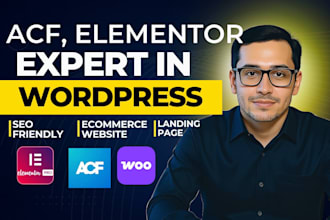 create wordpress website with elementor and acf or elementor pro