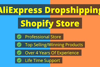 build you a aliexpress dropshipping store on shopify