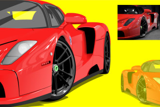 design your car or any vehicles to vector illustration ready to print