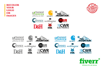 recolor,edit,change,modify or vectorize your logo or images