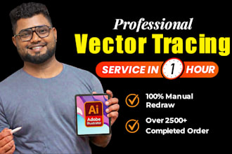 vectorize logo,vector tracing,redraw, convert image to vector in 1 hours