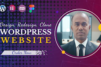 design a stunning responsive wordpress website using elementor