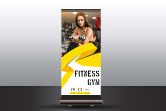 create modern roll up banner design